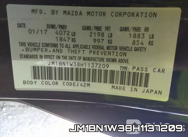 JM1BN1W38H1137209 фото 8