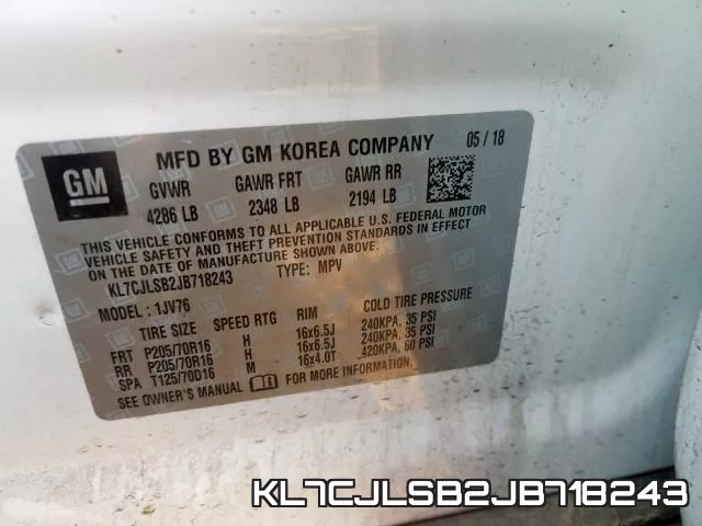KL7CJLSB2JB718243 фото 2