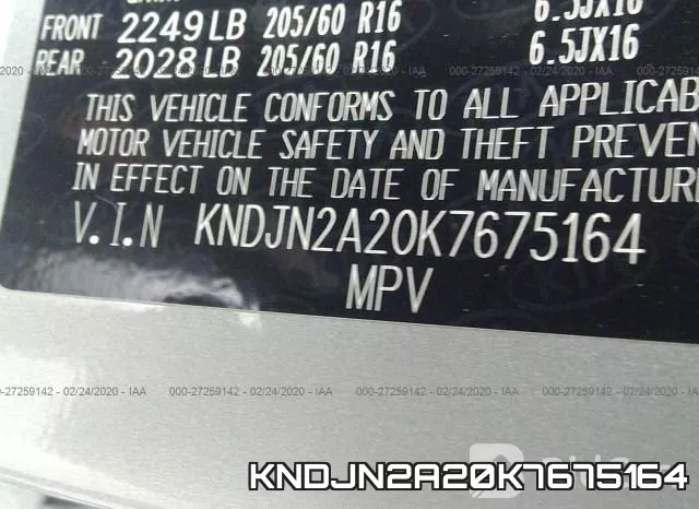 KNDJN2A20K7675164 фото 8