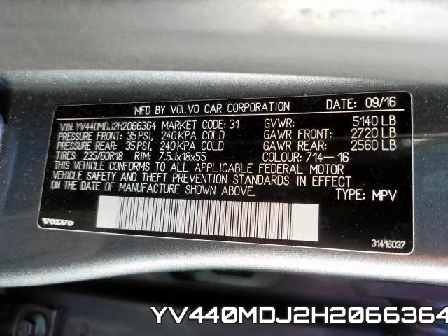 YV440MDJ2H2066364 фото 2