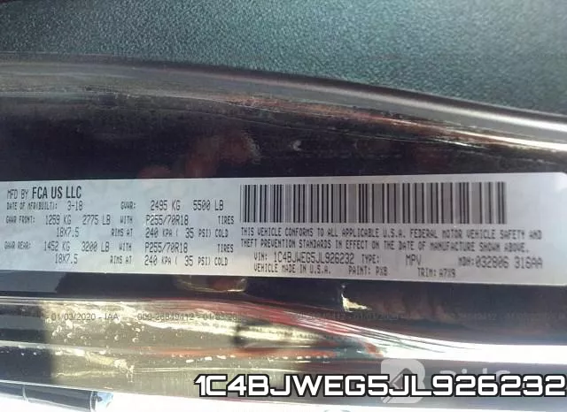 1C4BJWEG5JL926232 фото 10
