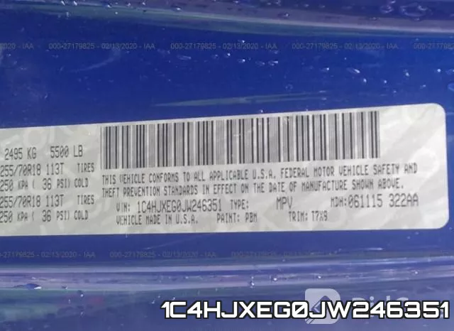 1C4HJXEG0JW246351 фото 8