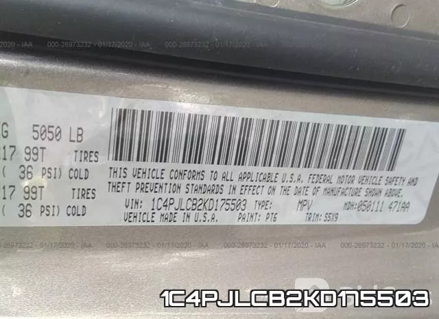 1C4PJLCB2KD175503 фото 7