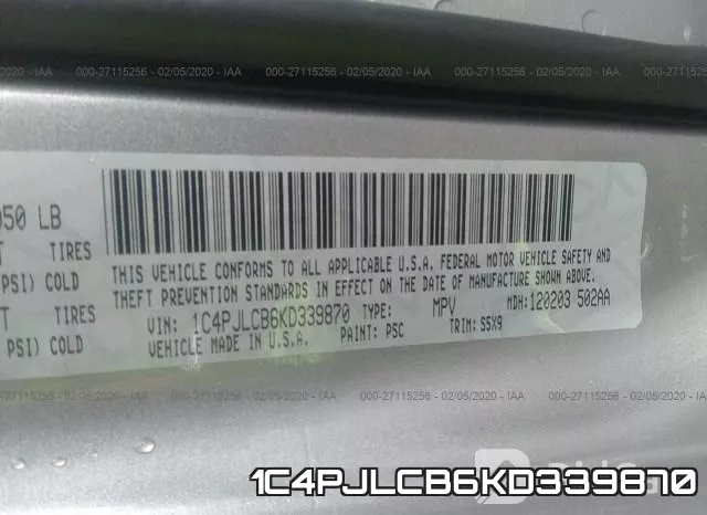 1C4PJLCB6KD339870 фото 6