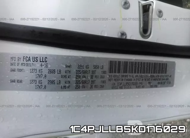 1C4PJLLB5KD176029 фото 6
