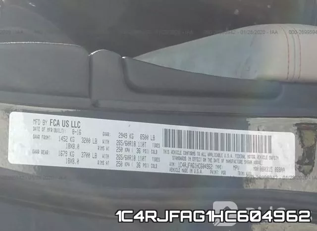 1C4RJFAG1HC604962 фото 6
