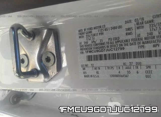 1FMCU9GD7JUC12799 фото 8