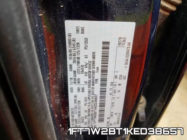 1FT7W2BT1KED38657 фото 2