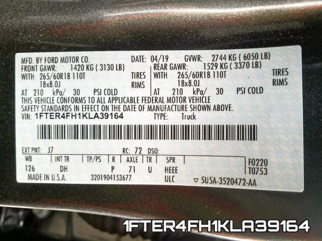 1FTER4FH1KLA39164 фото 2