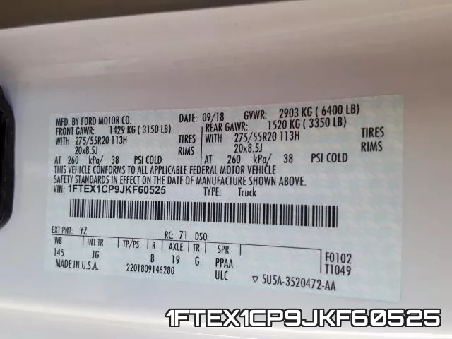 1FTEX1CP9JKF60525 фото 2