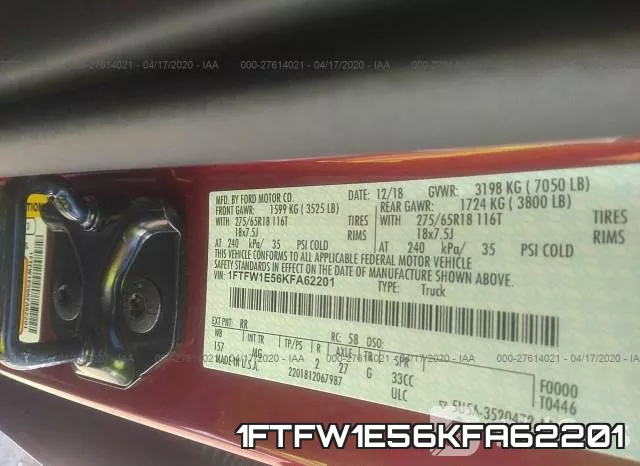 1FTFW1E56KFA62201 фото 8