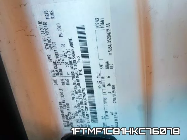 1FTMF1C81HKC76078 фото 2