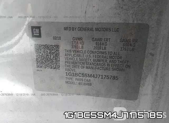 1G1BC5SM4J7175785 фото 8
