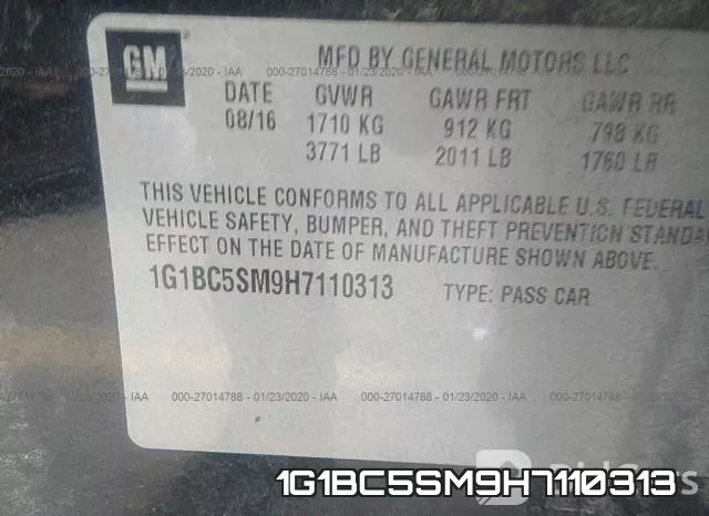 1G1BC5SM9H7110313 фото 5