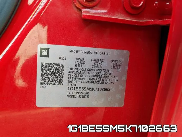 1G1BE5SM5K7102663 фото 2