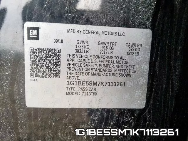 1G1BE5SM7K7113261 фото 2