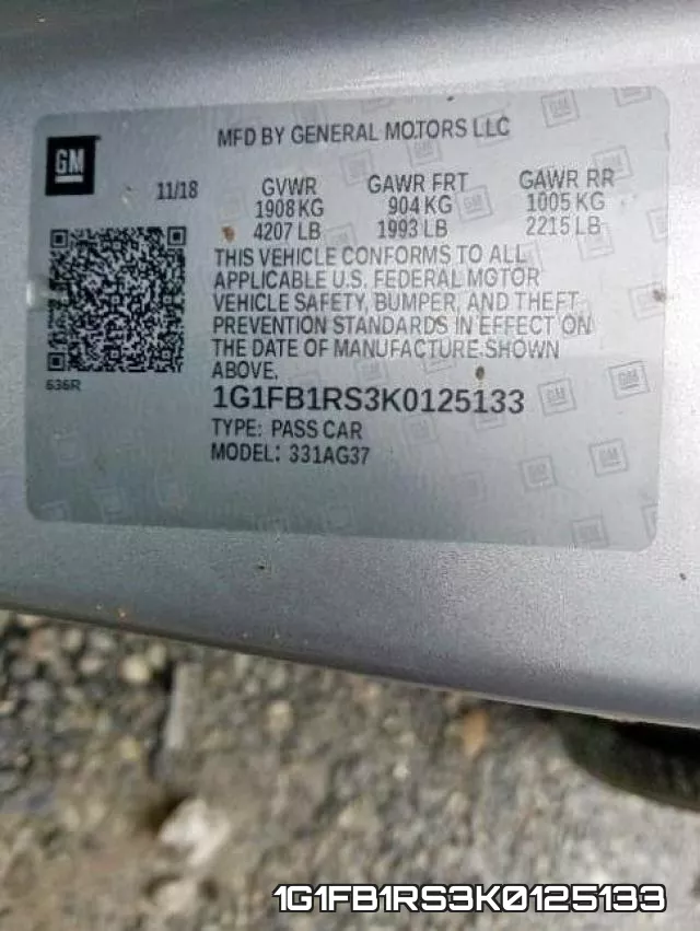 1G1FB1RS3K0125133 фото 2