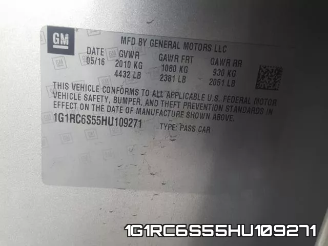 1G1RC6S55HU109271 фото 2