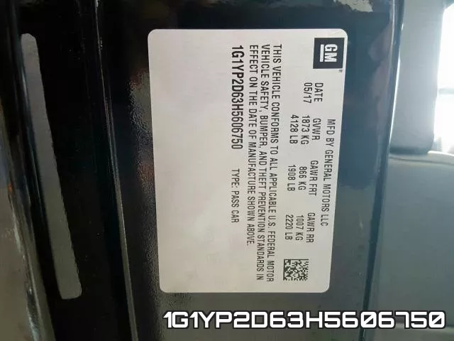 1G1YP2D63H5606750 фото 2