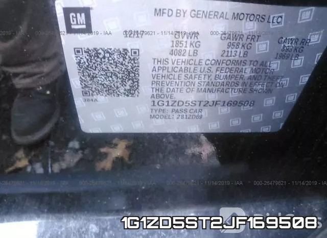 1G1ZD5ST2JF169508 фото 8