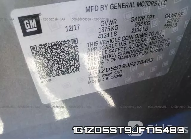 1G1ZD5ST9JF175483 фото 10