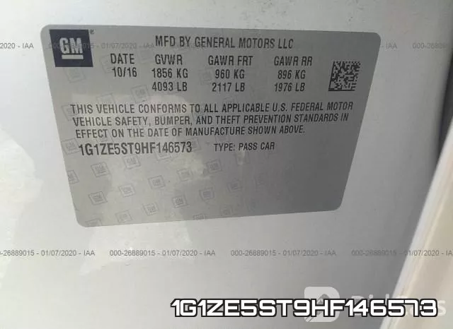 1G1ZE5ST9HF146573 фото 7