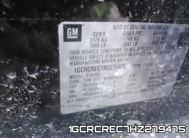 1GCRCREC7HZ279475 фото 8