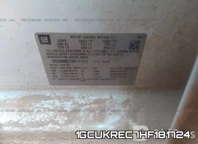 1GCUKREC7HF181724 фото 7