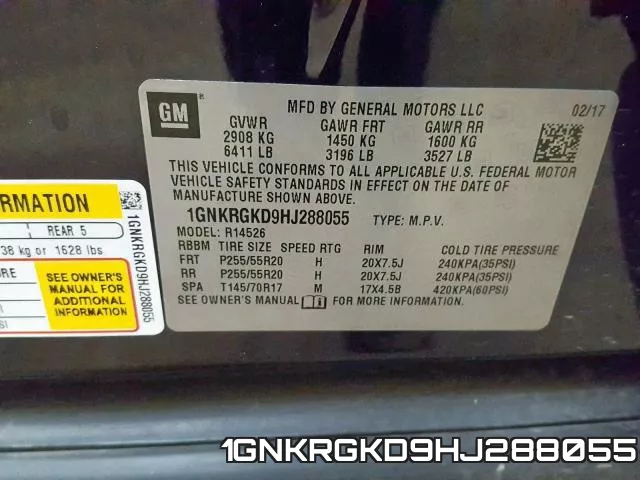 1GNKRGKD9HJ288055 фото 2