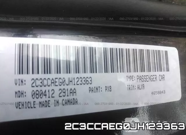 2C3CCAEG0JH123363 фото 6