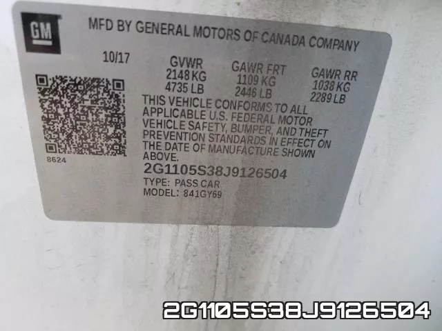 2G1105S38J9126504 фото 2