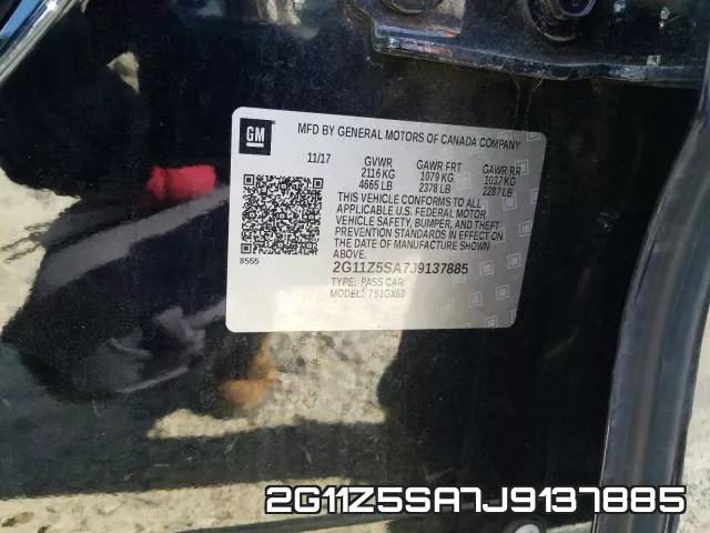 2G11Z5SA7J9137885 фото 2