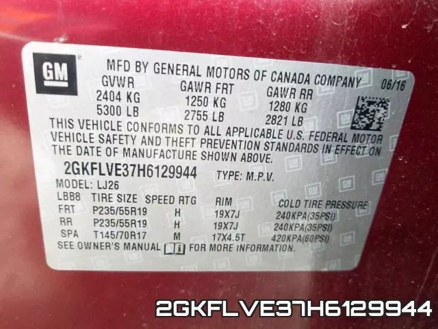 2GKFLVE37H6129944 фото 2