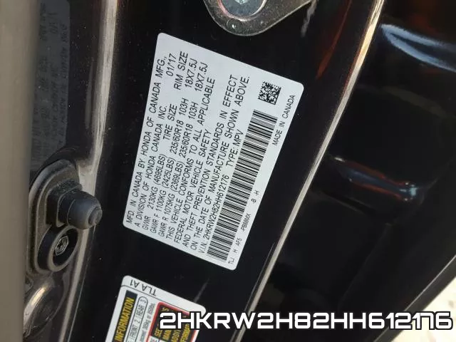 2HKRW2H82HH612176 фото 2