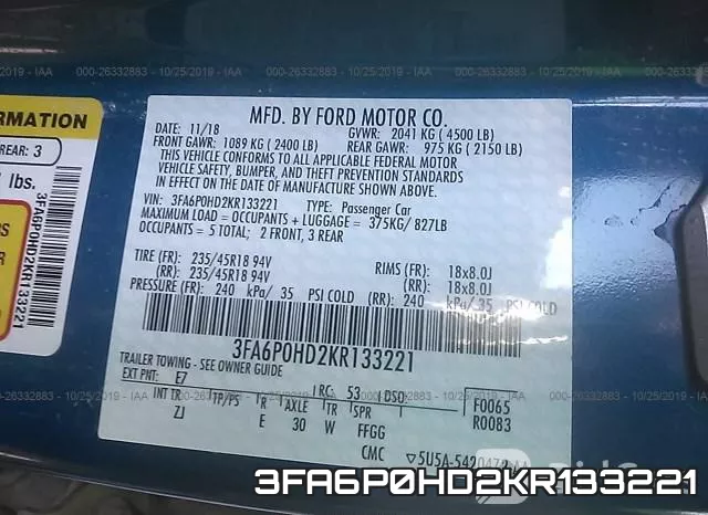 3FA6P0HD2KR133221 фото 10
