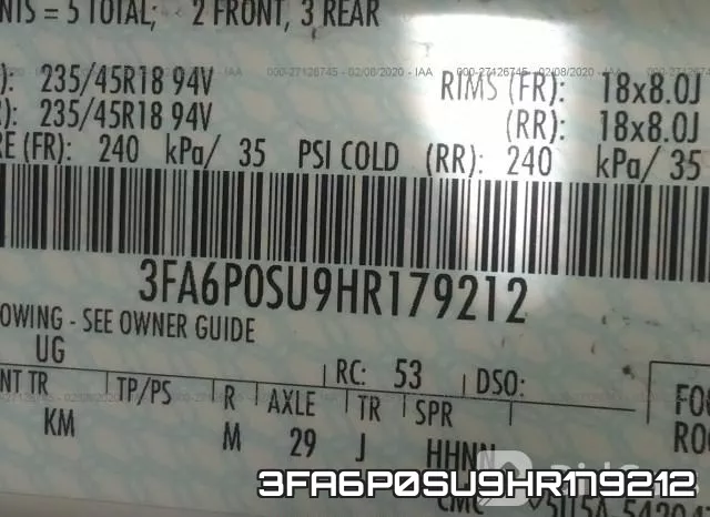 3FA6P0SU9HR179212 фото 6