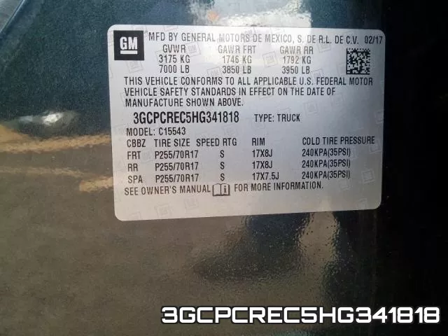3GCPCREC5HG341818 фото 2