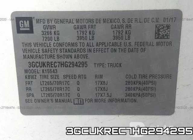 3GCUKREC7HG294295 фото 7