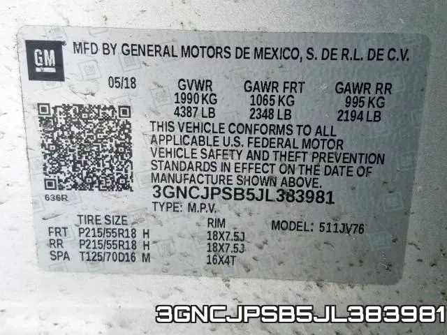 3GNCJPSB5JL383981 фото 2