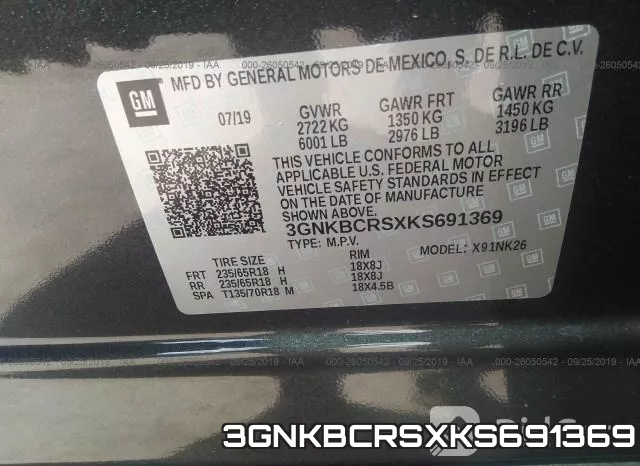 3GNKBCRSXKS691369 фото 9