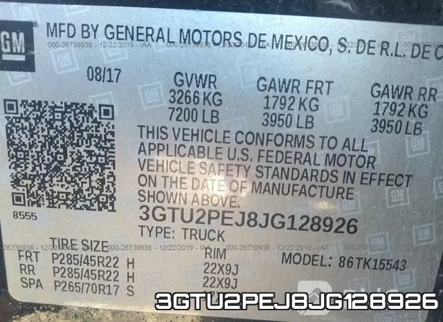 3GTU2PEJ8JG128926 фото 7