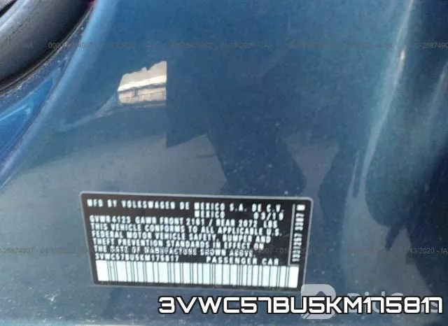 3VWC57BU5KM175817 фото 10