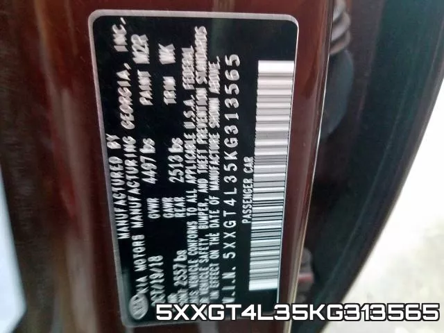 5XXGT4L35KG313565 фото 2
