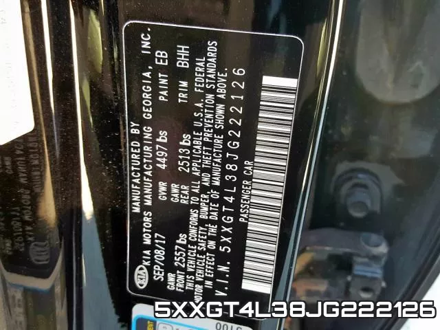 5XXGT4L38JG222126 фото 2