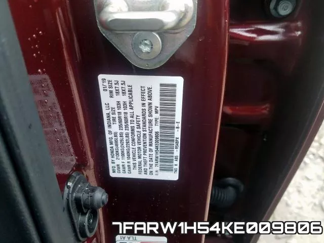 7FARW1H54KE009806 фото 2