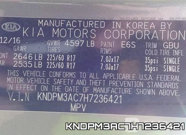 KNDPM3AC7H7236421 фото 6