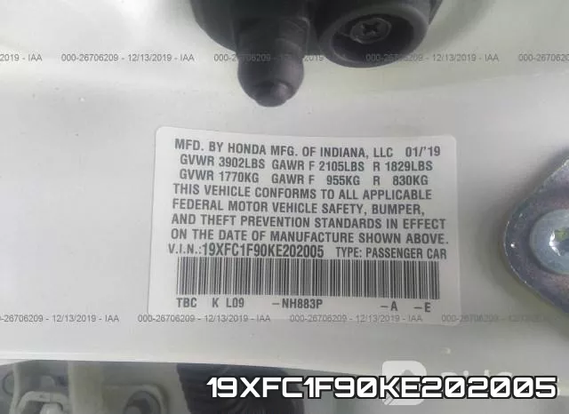 19XFC1F90KE202005 фото 8