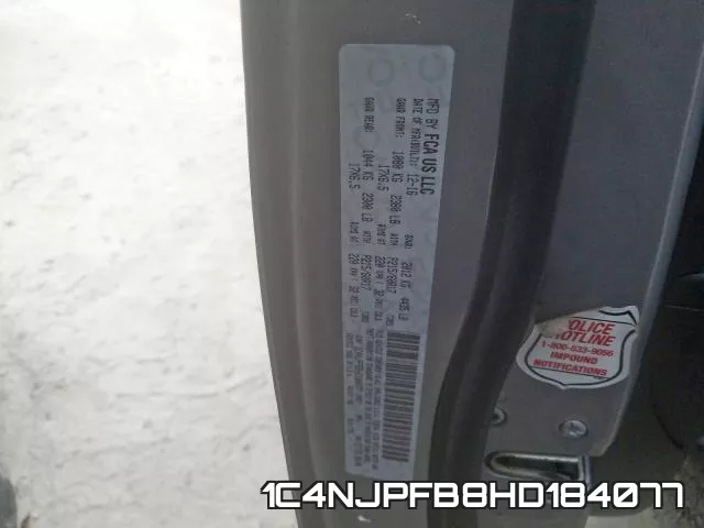 1C4NJPFB8HD184077 фото 2