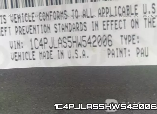1C4PJLAS5HW542006 фото 8