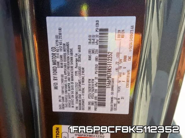 1FA6P8CF8K5112352 фото 2